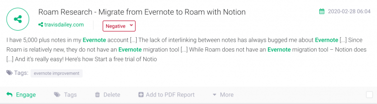 اظهار نظر منفی در مورد یک مارک ، نمونه ای از مدیریت شهرت برند.