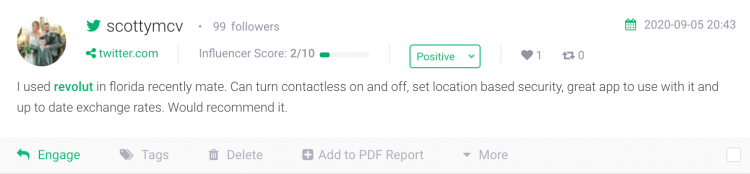  نمونه ای از توییت مثبت

