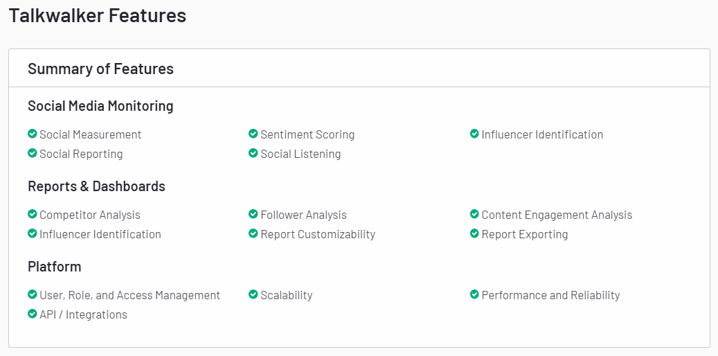  تصویری از ویژگی های Talkwalker 