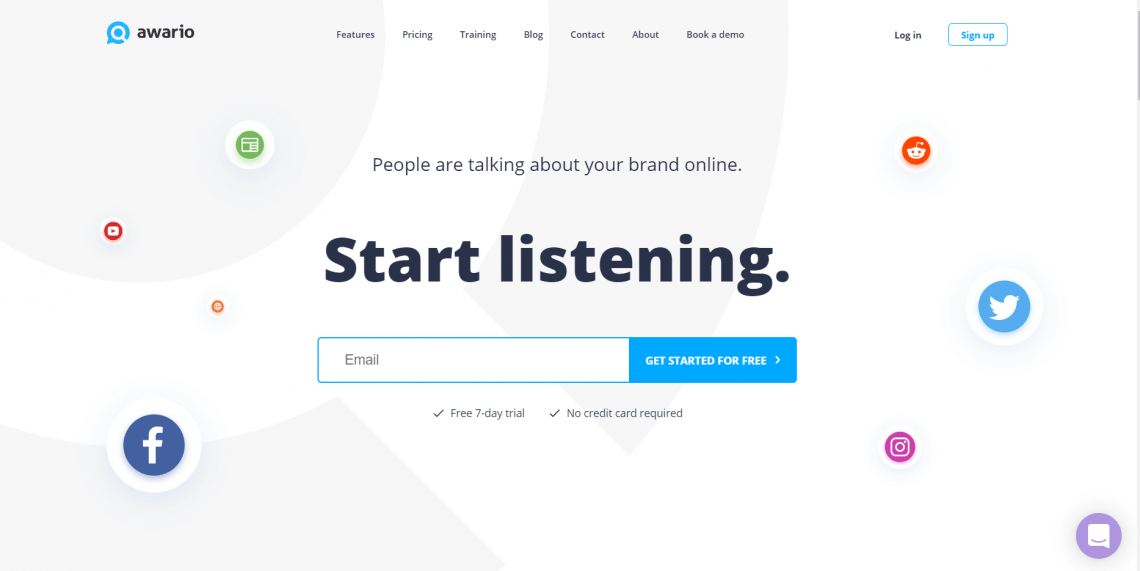  عکس صفحه وب سایت Awario 