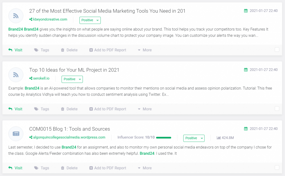 Brand24 Mentions